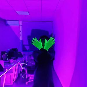 Guantes fluorescentes hasta la muñeca que brillan en la oscuridad para bares, discotecas, escenarios, bailes, conciertos, ambiente festivo - Product Image 2