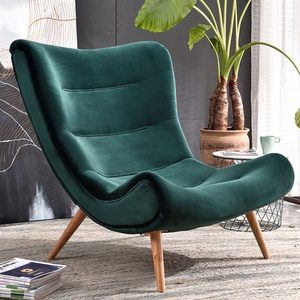 Silla de salón de <span class=keywords><strong>Caracol</strong></span> de venta directa con silla de terciopelo de lujo moderna otomana para sala de estar silla relajante perezosa individual para el hogar - Product Image 2