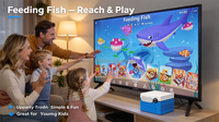 GRATIS PENGIRIMAN KMX9 Konsol Game TV Sensor Gerak WiFi Kamera Kubus 64GB 50 Plus Game Bawaan Hiburan Interaktif Keluarga