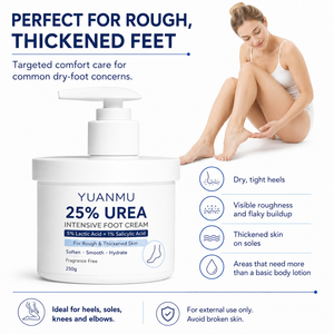 Crema <span class=keywords><strong>para</strong></span> <span class=keywords><strong>Pies</strong></span> con 25% de Urea, Ácido Láctico y Ácido Salicílico, Humectante Intensivo <span class=keywords><strong>para</strong></span> Talones Agrietados, Loción de Urea <span class=keywords><strong>para</strong></span> Piel Seca - Product Image 5