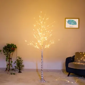 Bolylight 8ft136L 1.8M Flagpole Christmas Grove Trees Led Palm Birch String Lights For Decoration Wedding Light