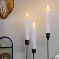 Bougie LED sans flamme à piles longue durée, effet 3D, flamme vacillante, télécommande, pour mariage et Noël, vente en gros