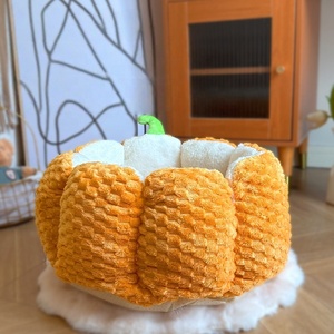 USMILEPET Citrouille populaire Halloween Produits pour animaux de compagnie Lits pour chiens Matelas de chaleur de luxe Sommeil Nid pour animaux de compagnie pour chats quatre saisons - Product Image 5
