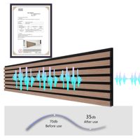 Panneaux muraux insonorisants en bois en gros, panneaux muraux acoustiques intérieurs en bois, panneaux acoustiques européens en polyester