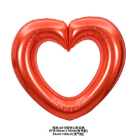 40 pouces Coeur d'amour géant en aluminium Ballons coeur creux pour mariage mariée à être décorations de douche nuptiale