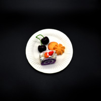 Assiette jetable en papier kraft de 7 pouces, assiette de fête, respectueuse de l'environnement, fabriquée en Chine