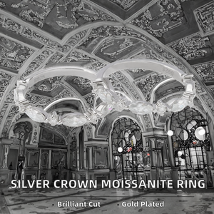 Anillos de Compromiso y Boda de Plata de Ley 925 con Corona de Moissanita, Diseño Original, Joyería Fina para Mujer, Regalo Perfecto para Novia - Product Image 2