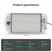 Lampe de lecture universelle à 48 led pour voiture, plafonnier d'intérieur pour camping-car, bateau, remorque, nouvel arrivage