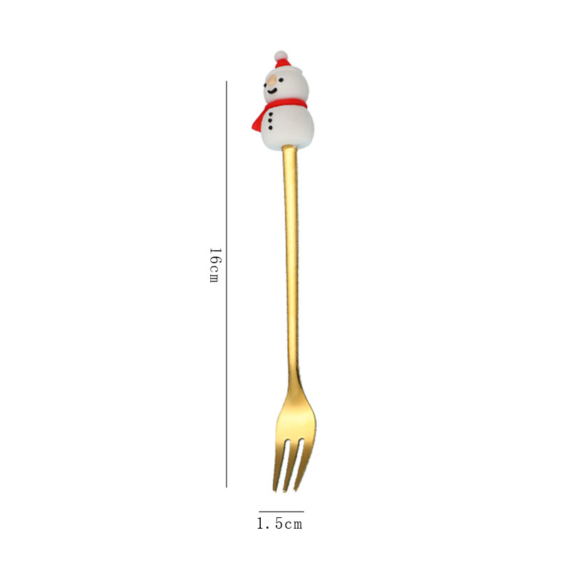 Fourchette Bonhomme de neige [Or]
