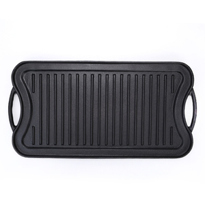 De hierro fundido rectangular plana fry reversible torrefacción de <span class=keywords><strong>la</strong></span> parrilla de barbacoa parrilla pan - Product Image 2