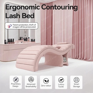 Madamcenter Ergonómico Curvo Ceja Extensión de Pestañas Cuero Sofá Tumbona Cama Para Lash Camilla Pestaas Camilla - Product Image 2