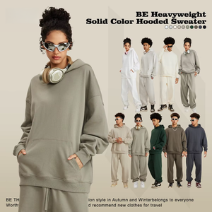 Người Đàn Ông Của 445G Trọng Lượng Nặng Terry Áo Mỹ Thời Trang Thương Hiệu Rắn Màu Sắc Phù Hợp Với Áo Cho Mùa Xuân Của Nam Giới Hoodies Áo Nỉ - Product Image 4