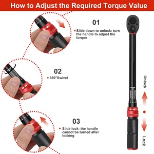 Bộ cờ lê lực 1/2 inch, cờ lê lực bánh xe ô tô 30-230 Nm với bộ chuyển đổi 3/8 inch - Product Image 4