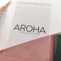 Impresión de logotipo personalizado Bolsas de celofán transparentes Bolsa de plástico OPP para embalaje