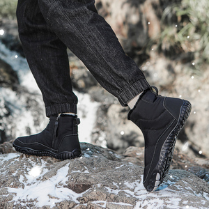 Stivali da neve invernali impermeabili per coppia <span class=keywords><strong>con</strong></span> punta larga impermeabile in cotone caldo foderato alto scarpe sportive da esterno <span class=keywords><strong>uomo</strong></span> e donna - Product Image 6