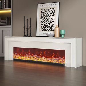 Mobile TV Angolare Moderno con Caminetto e Telecomando per Hotel e Appartamenti - Product Image 2