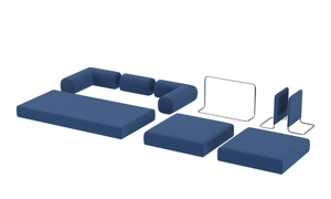 Hot bán vải to sợi <span class=keywords><strong>Sofa</strong></span> giường 3/4/5 chỗ ngồi Modular <span class=keywords><strong>sofa</strong></span> cắt có thể gập lại futon với lưu trữ chân không nén trong hộp CE chứng nhận - Product Image 5