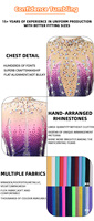 Justaucorps de gymnastique OEM filles/enfants-vêtements de compétition rythmique uniformes violets/noirs/roses pour les gymnastes sportifs