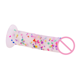 Dildo vibrant en silicone souple, style américain, avec ventouse transparente, pour femmes - Product Image 5