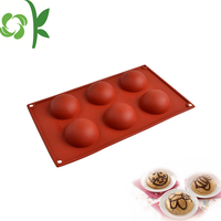 Moule à gâteau en silicone OKSILICONE à six demi-cercles, résistant aux hautes températures, pour la cuisson de gâteaux, moule à crème glacée, moule en silicone antiadhésif