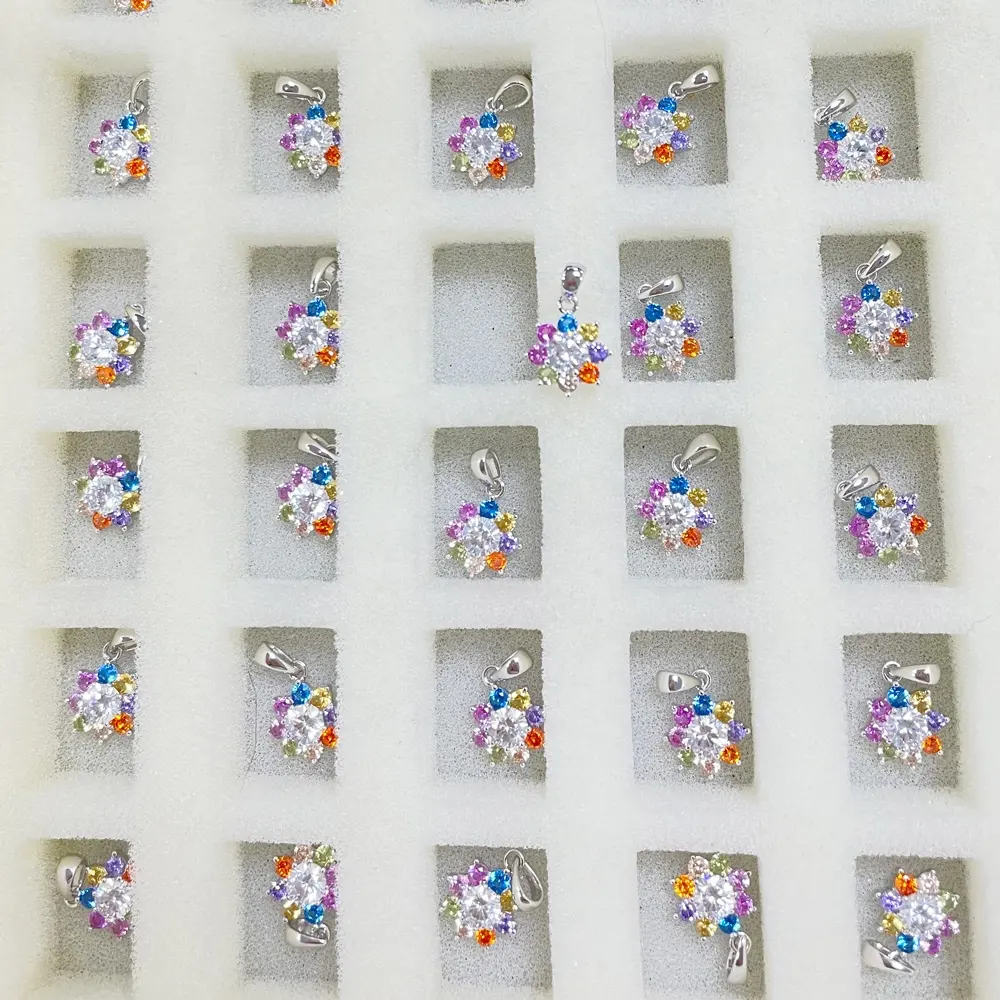 Brincos de design floral cz, conjunto de joias de alta qualidade com 925 brincos e colar