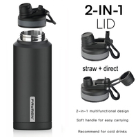 Sin BPA 12oz 18oz 32oz Doble pared Aislamiento al vacío Acero inoxidable Deportes al aire libre Botella de agua Frasco Vasos