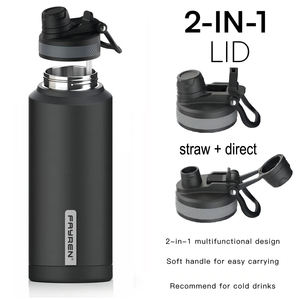 Sin BPA 12oz 18oz 32oz Doble pared Aislamiento al vacío Acero inoxidable Deportes al aire libre Botella de agua Frasco Vasos - Product Image 3