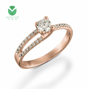 Betterstar Chất lượng cao tùy chỉnh rạng rỡ cắt phòng thí nghiệm phát triển kim cương đồ trang sức 18K Vàng Kim Cương Nhẫn VVS1 rõ ràng cho phụ nữ của engagement - Product Image 2