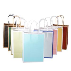 Bolsa de Papel Kraft Gruesa al por Mayor con Diseño Personalizado, Impresión de Logotipo, Bolsa de Regalo con Asas Retorcidas 11 - Product Image 1