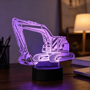 Luz Nocturna LED para Decoración de Dormitorio, Regalo Perfecto para Novio, con Forma de Camión Excavador - Product Image 3
