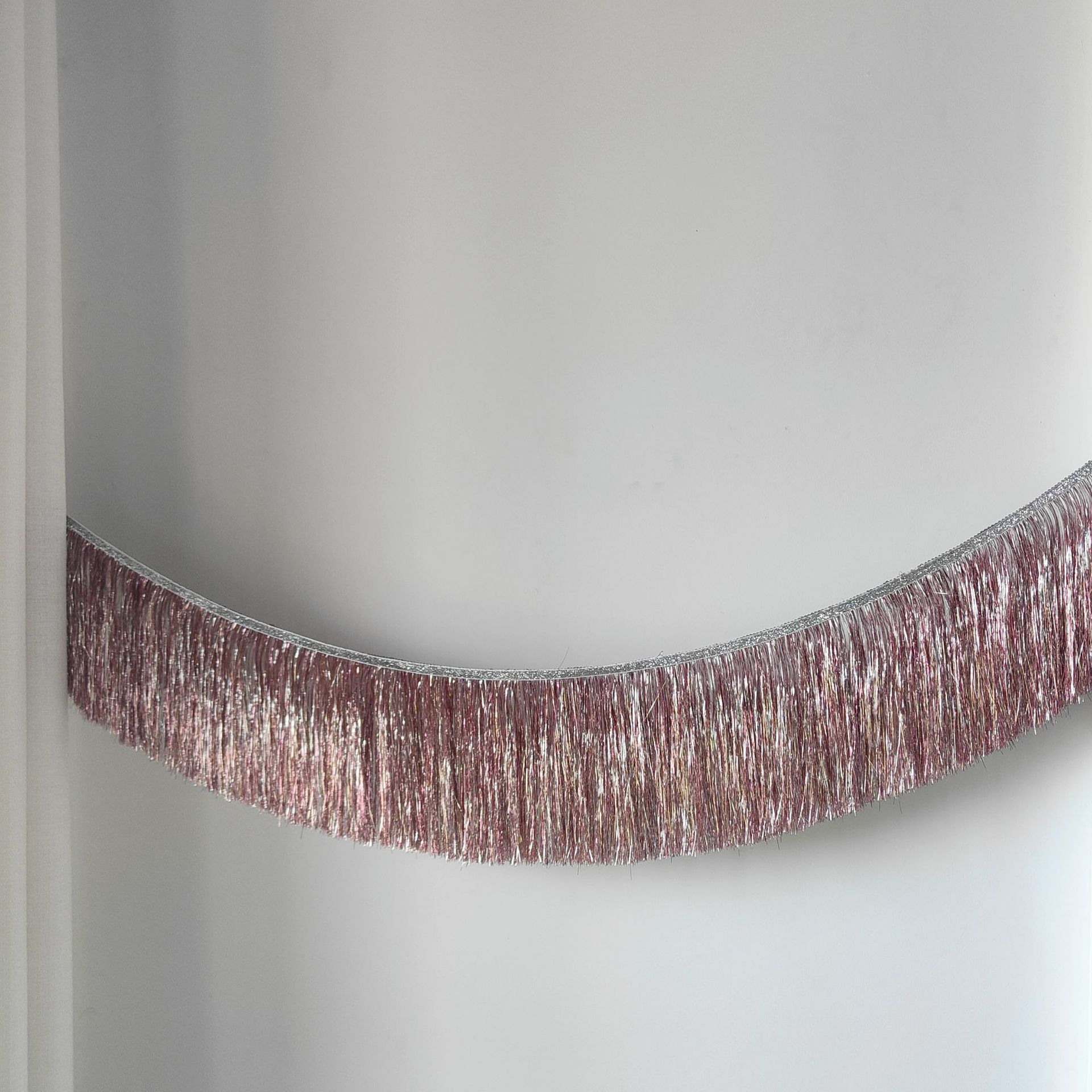 5ft Rose Gold Tinsel Fringe Garland for Wedding Decorations - OEM Model 10001