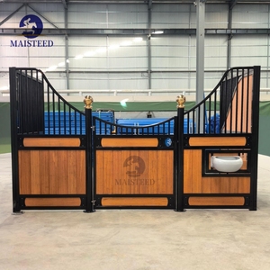 Vente <span class=keywords><strong>de</strong></span> box <span class=keywords><strong>de</strong></span> stockage pour chevaux préfabriquées portables d'extérieur, <span class=keywords><strong>de</strong></span> luxe, avec structure en acier galvanisé thermolaqué et <span class=keywords><strong>toit</strong></span>, pour ferme équine. - Product Image 2