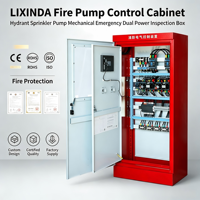 Boîtier de distribution de commande de pompe incendie personnalisé LIXINDA, indice de protection IP54, utilisation industrielle, panneau de commande automatique d'extinction d'incendie, boîtier en tôle