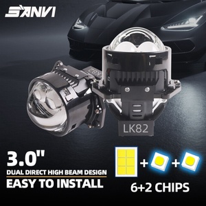 LK82 Double Direct Laser Headlamp Car Headlight Biled Light 3.0 Inch Lens 75w Hot Sale and Cost-effective Bi Led Projector - Product Image 2