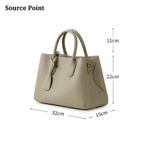 Lusso tinta unita in vera pelle elegante da <span class=keywords><strong>donna</strong></span> con cerniera per borse a tracolla - Product Image 4