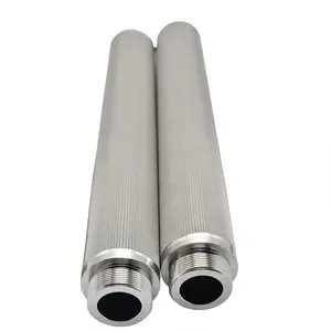 Stainless Steel Sintered porous metal powder filter cartridges titanium powder metal