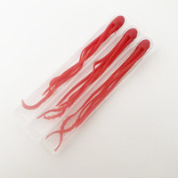 Leurre souple lumineux en forme de pieuvre, lot de 3, sans hameçons, pour la pêche au bar en mer, en bateau, matériel synthétique