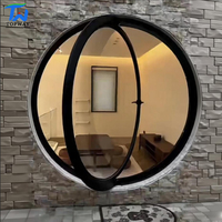 Ventanas Redondas Fijas de Aleación de Aluminio con Diseño Moderno y Pantalla de Acero Inoxidable para Uso Exterior en Villas, Escaleras y Sótanos