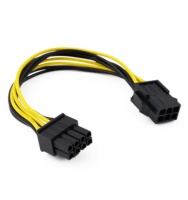 Cable de Alimentación PCIe GPU Kaweei Personalizado de 6 Pines a 8 Pines (6+2 Pines) de 20 cm, Cable Adaptador de Alimentación para Computadora/Máquinas para Tarjeta Gráfica