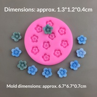 Mini moule en silicone Fleur de cerisier 3D pour pâtisserie, mousse, gâteau, fondant, gypse, résine, décoration DIY, qualité alimentaire, antiadhésif
