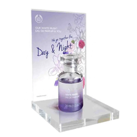 Testeur de produits de soins personnels en acrylique Présentoir de comptoir de parfum en plexiglas Présentoir de cosmétiques en acrylique noir