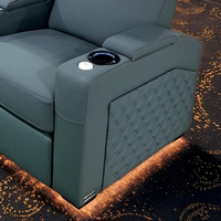 Fauteuil TV moderne Foshan Design élégant canapé de cinéma en cuir véritable fauteuil inclinable électrique siège de Relaxation meubles pour le théâtre