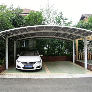Tettoia Moderna per Auto in Alluminio e Policarbonato, Resistente <span class=keywords><strong>al</strong></span> Vento, per 2 Posti Auto, con Rivestimento UV - Product Image 1
