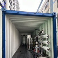 Système RO industriel conteneurisé 6000 LPH avec système de dosage et réservoirs FRP pour camp minier 6T/H Eau saumâtre Vente en gros