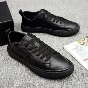 Zapatillas Slip-On de Piel Genuina Blancas de Primavera para Hombre, Juveniles, Modernas, Casuales, con Suela Suave Antideslizante para Otoño - Product Image 1