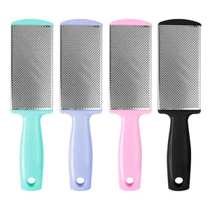 Wholesale Professional Pedicure Tool-Double Side Stainless Steel Foot File Callus Remover Sand Paper Metal Callus Shaver