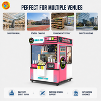 Distributeur automatique de bubble tea robotisé commercial avec écran tactile de 22 pouces, lait importé, options de paiement multiples, directement de l'usine