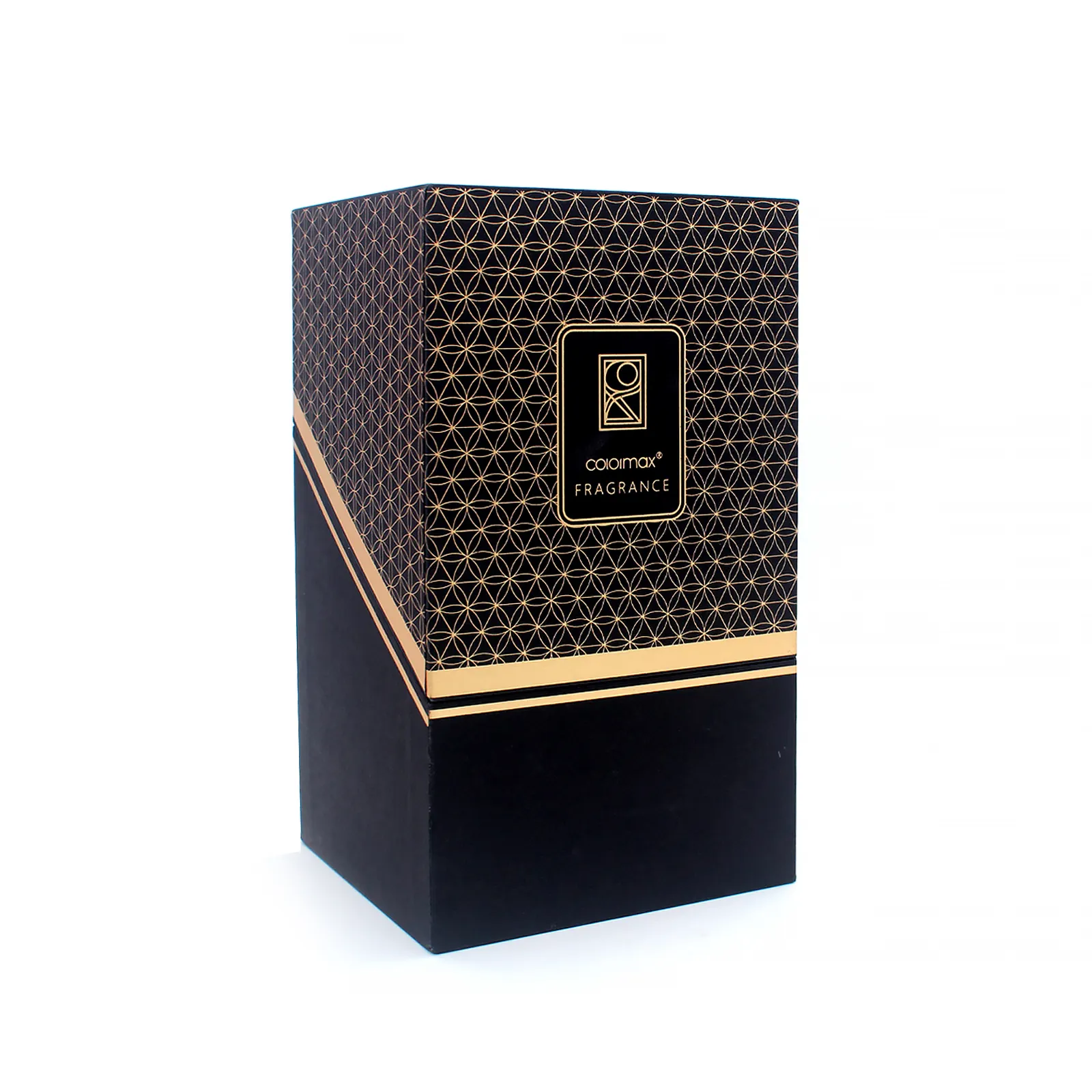 Benutzer definierte Schwamm ablage starres Papier Magnet verschluss Kreative schwarze Flip-Deckel Luxus flasche Einzigartige Parfüm-Verpackungs box