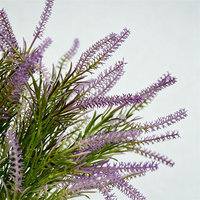 Tiges d'herbe artificielle en plastique L-125, 41 cm, résistantes aux UV, éco-responsables, en forme de pin, pour mariages et décoration intérieure, en vrac, souples