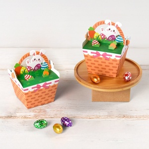 Cartoon Cute <strong>Easter</strong> Basket <strong>Box</strong> 10pcs/Bag Three-Dimensional Rigid Paperboard <strong>Gift</strong> <strong>Box</strong> UV Coating for Candies Candles <strong>Easter</strong> Eggs - Product Image 2